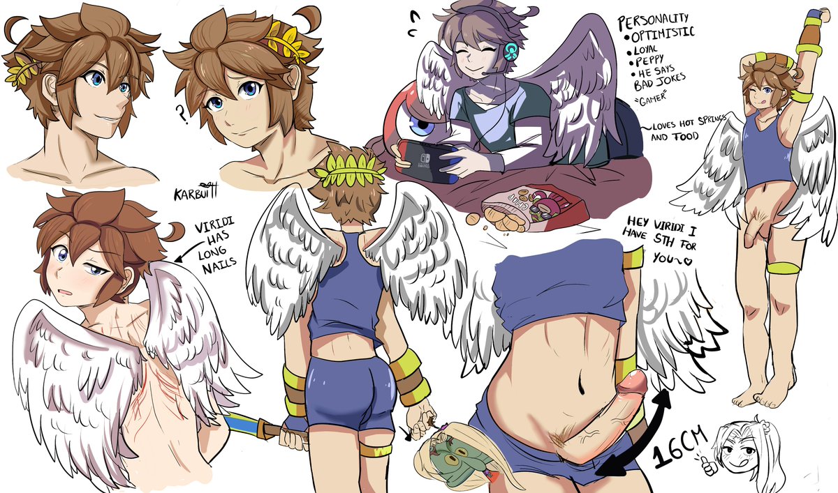 1boy, balls, karbuitt, kid icarus, male, male only, meme, penis, pit (kid icarus), pubic hair, scratches, solo, solo focus, spongebob squarepants, squidward tentacles, straight hair, tagme, testicles, viridi