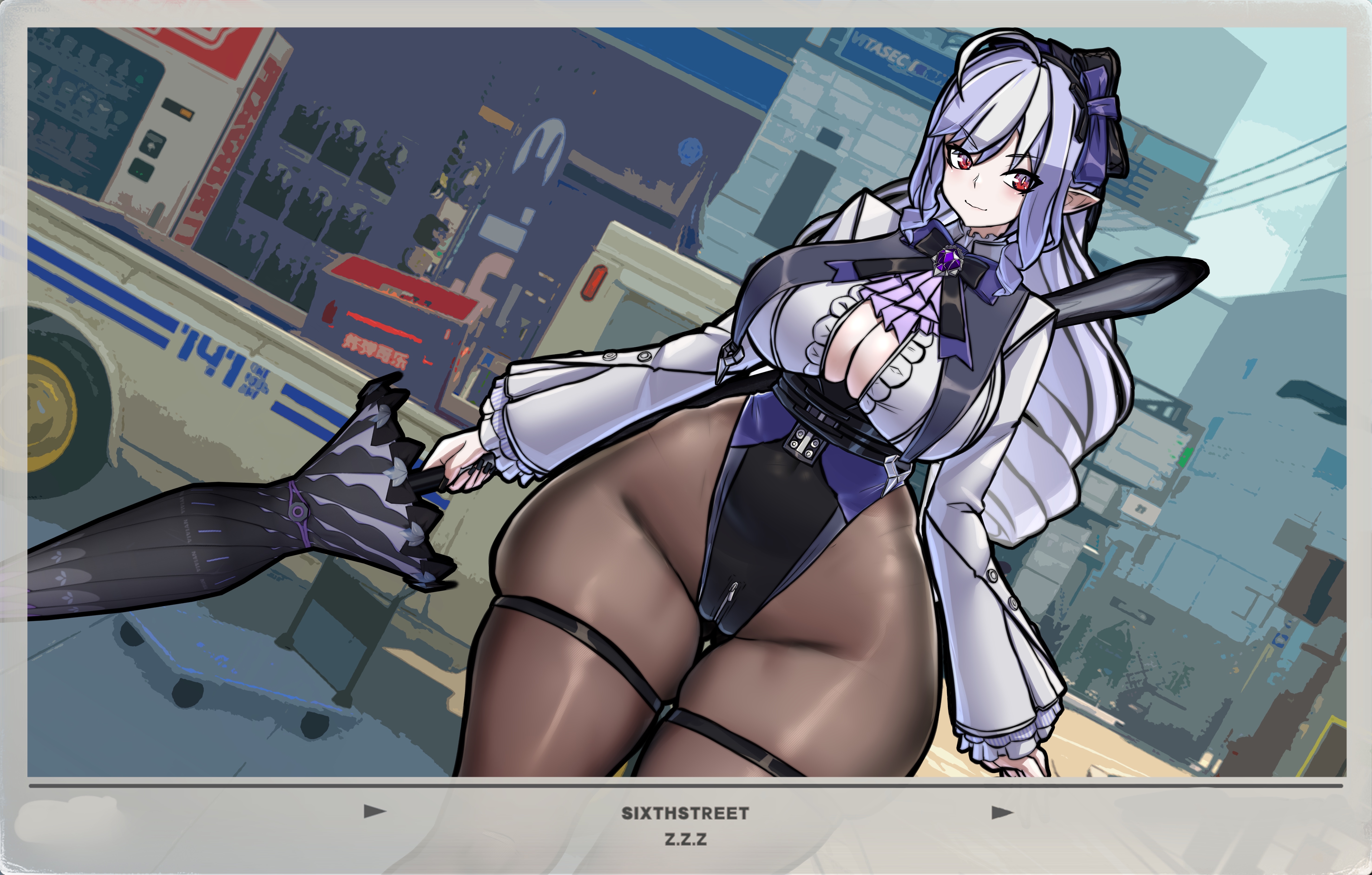 1girls, artist request, cameltoe, female, pussy, tagme, thick thighs, vivian (zenless zone zero), vivian banshee, wide hips, zenless zone zero