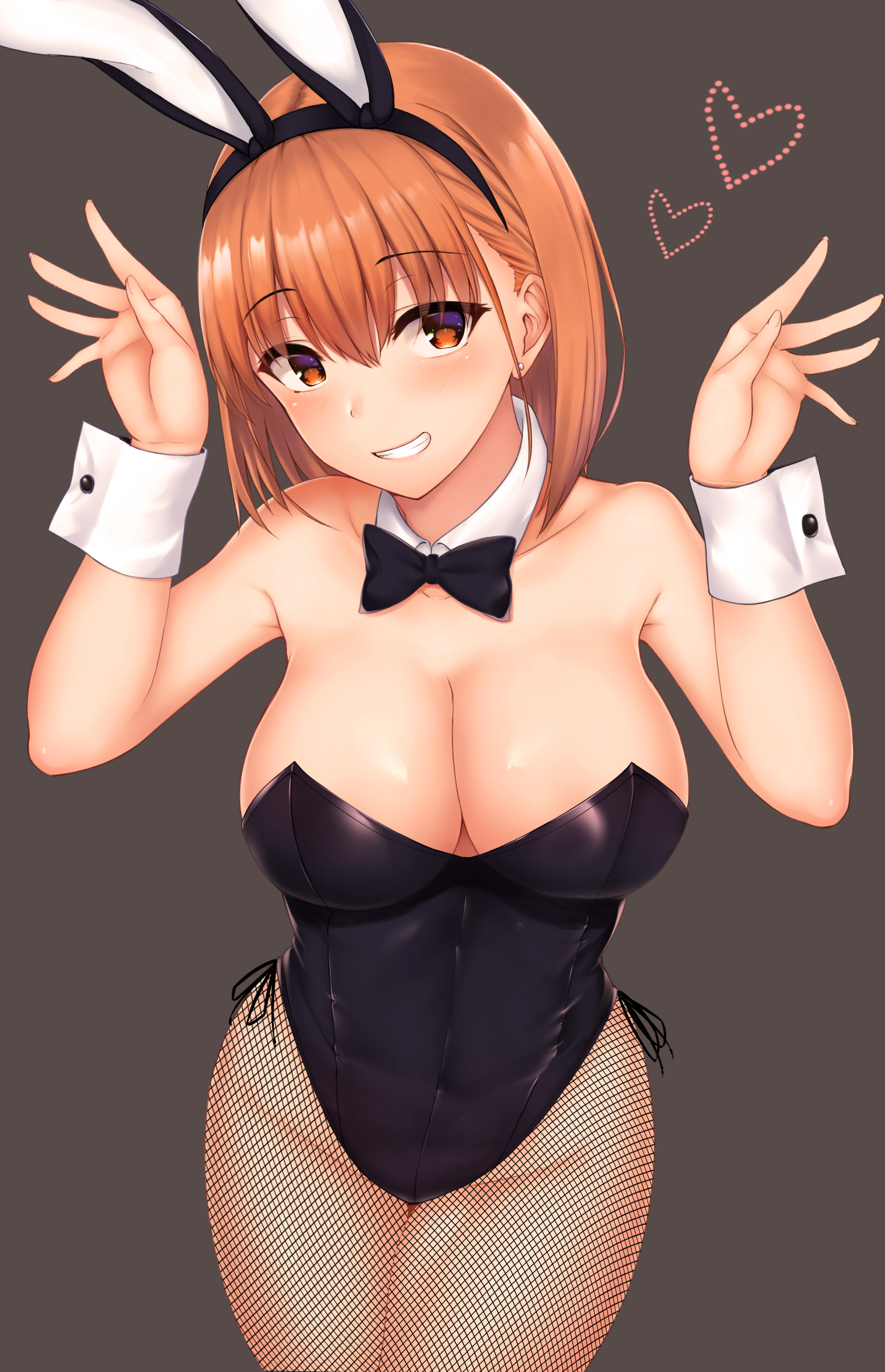 big breasts, breasts, bunny ears, bunny girl, bunnysuit, cleavage, female, female only, large breasts, looking at viewer, satosi, solo
