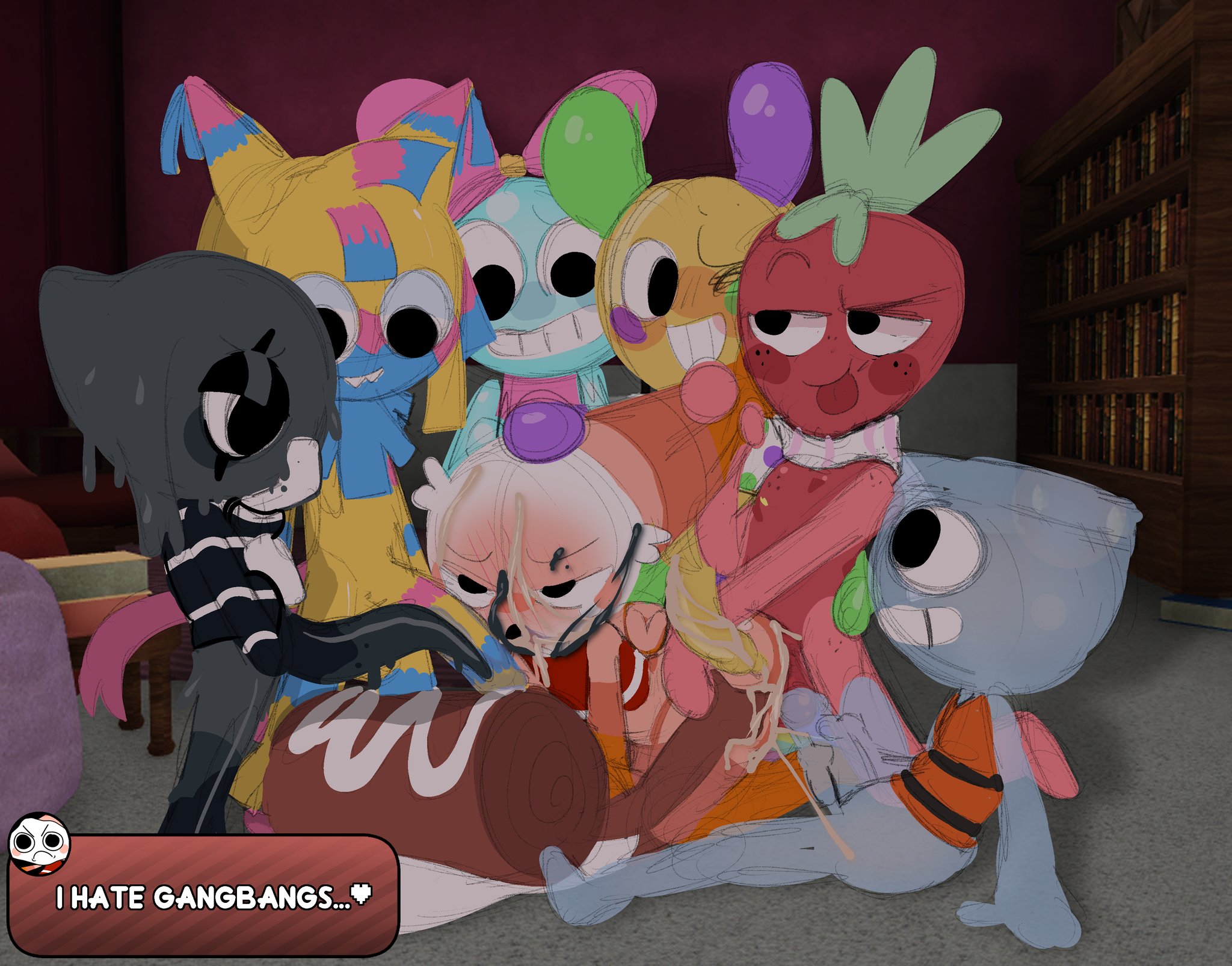 2futas, 3d background, 5boys, blot (dandy's world), cosmo (dandy's world), cum, dandy's world, finn (dandy's world), futanari, gangbang, gay, looey (dandy's world), penis, poppy (dandy's world), rape, raped male, roblox, shrimpo (dandy's world), sprout (dandy's world), tagme, text, yatta (dandy's world), yattas world