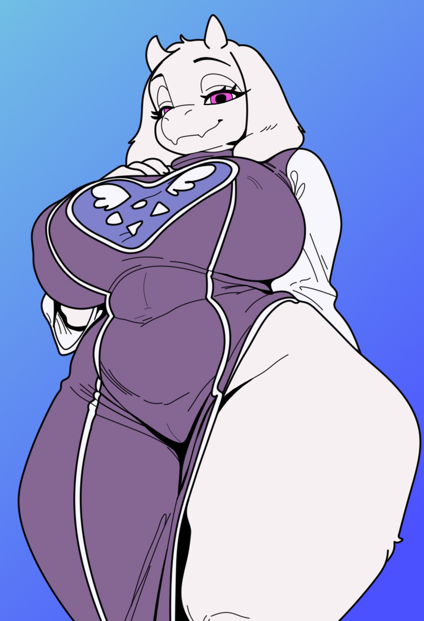 baggen683, beautiful, beautiful female, big breasts, curvy, curvy body, curvy female, curvy figure, digital art, fanart, female, furry, furry female, girl, sexy, sexy body, sexy female, thick ass, thick hips, thick thighs, toriel, toriel (undertale), undertale, wide hips, wide thighs