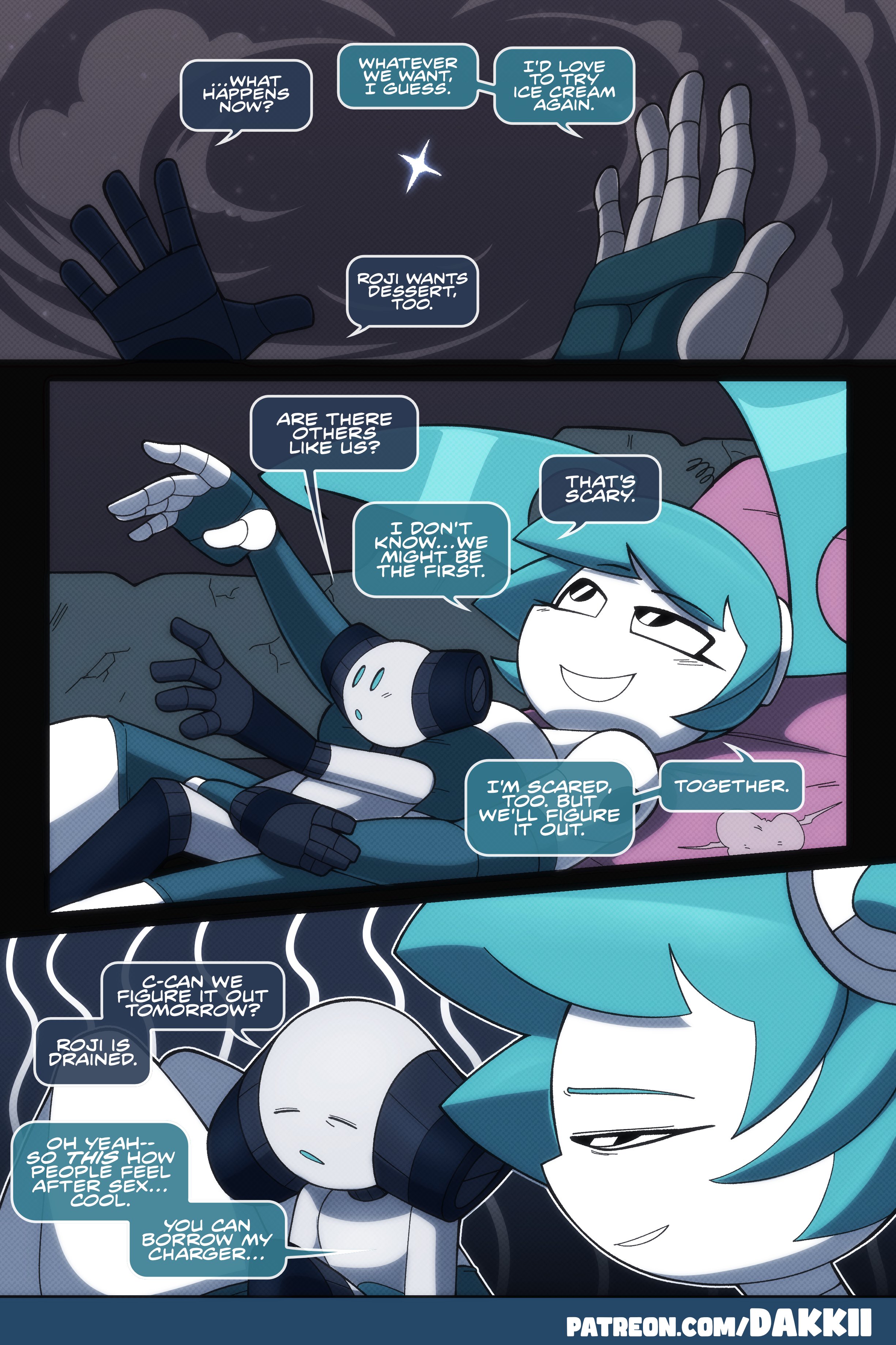 1boy, 1boy1girl, 1girls, android, android girl, ass, big ass, big breasts, bigger female, breasts, bust, busty, cartoon network, chest, comic, couple, couple (romantic), crossover, curvaceous, curvy, dakkii, digital media, digital media (artwork), female, gynoid, height difference, hips, hourglass figure, huge ass, huge breasts, humanoid, jenny wakeman, large ass, large breasts, larger female, layziidakkii, legs, light skin, light-skinned female, male, male/female, mature, mature female, metallic body, my life as a teenage robot, nickelodeon, robot, robot boy, robot girl, robot humanoid, robotboy, robotboy (character), sequence zero, shorter male, size difference, smaller male, story, straight, tall, taller female, thick hips, thick legs, thick thighs, thighs, voluptuous, voluptuous female, waist, white body, white skin, white-skinned female, wholesome, wide hips, xj-9