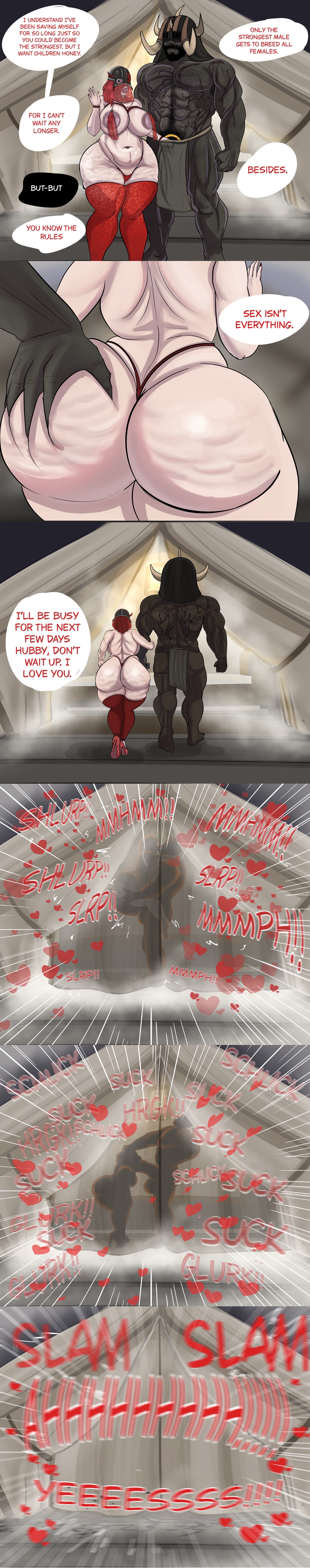 behind curtain, blacked, body hair, breeding, cellulite, cheating wife, chubby female, comic, cuckold, cuckold pov, cuckolding, cultist, extreme muscles, female, huge ass, huge breasts, huge cock, impregnation, krampuss234, milf, muscular male, oc, original, original character, original characters, pudgy belly, red, red eyes, red hair, scars all over, short comic, sillouette, size difference, skimpy bikini, skimpy clothes, skimpy outfit, steamy, thick thighs, wanting sex, wants to get pregnant, weak male
