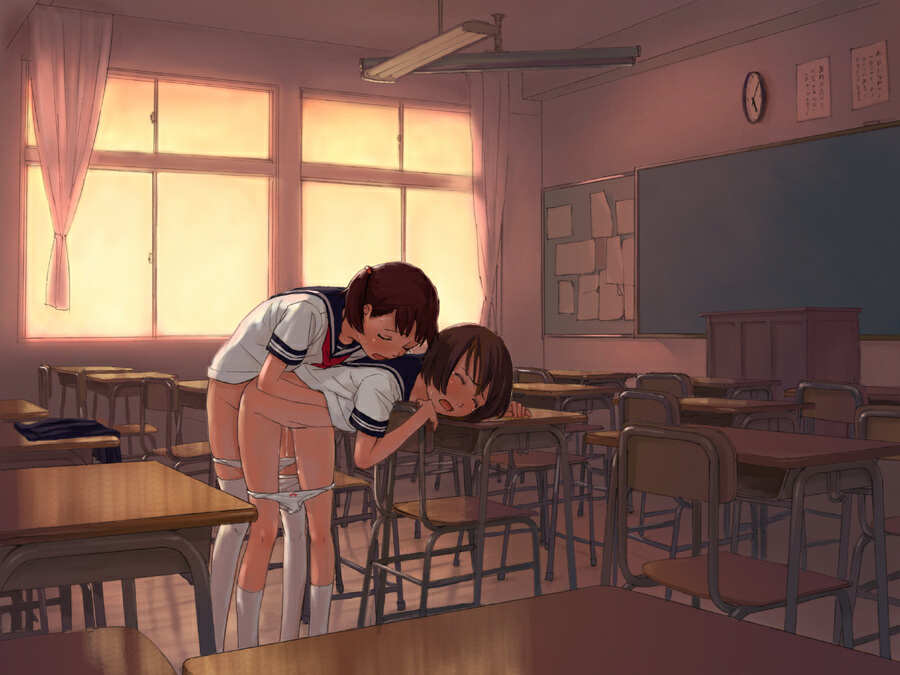1dickgirl, 1futa, 1futa1girl, 1futanari, 1girl1futa, 1girls, 2008, ambiguous penetration, bent over, blush, bottomless, bottomless female, bottomless futa, bow panties, brown hair, brown-haired female, closed eyes, desk, female, from behind, futanari, implied futa, intersex, multiple females, multiple girls, naruko hanaharu, original, panties, panties around legs, panties down, panty pull, penetration, pussy juice, pussy juice drip, pussy juice string, pussy juice trail, sailor uniform, school, school desk, school uniform, schoolgirl, schoolgirl uniform, serafuku, sex, sex from behind, short hair, skirt, slip, sunset, sweat, sweatdrop, sweating, tagme, thigh highs, thighhighs, underwear, underwear around legs, underwear down, vaginal fluids, vaginal juices, yuri