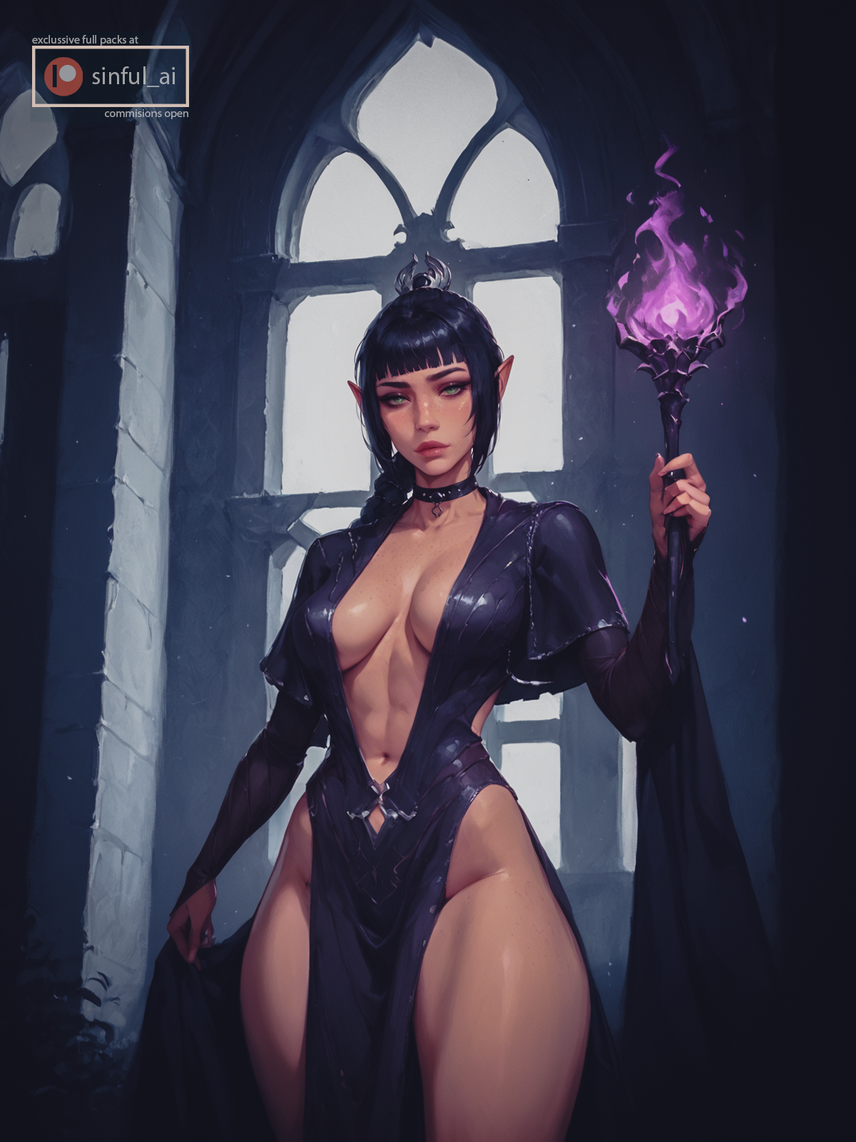 1girls, ai assisted, ai generated, aisinful, ass, baldur's gate, baldur's gate 3, big ass, big breasts, big butt, black hair, braid, breasts, female, female only, hi res, large ass, large breasts, medium breasts, mommy, shadowheart, solo, thick thighs, thighs, wide hips