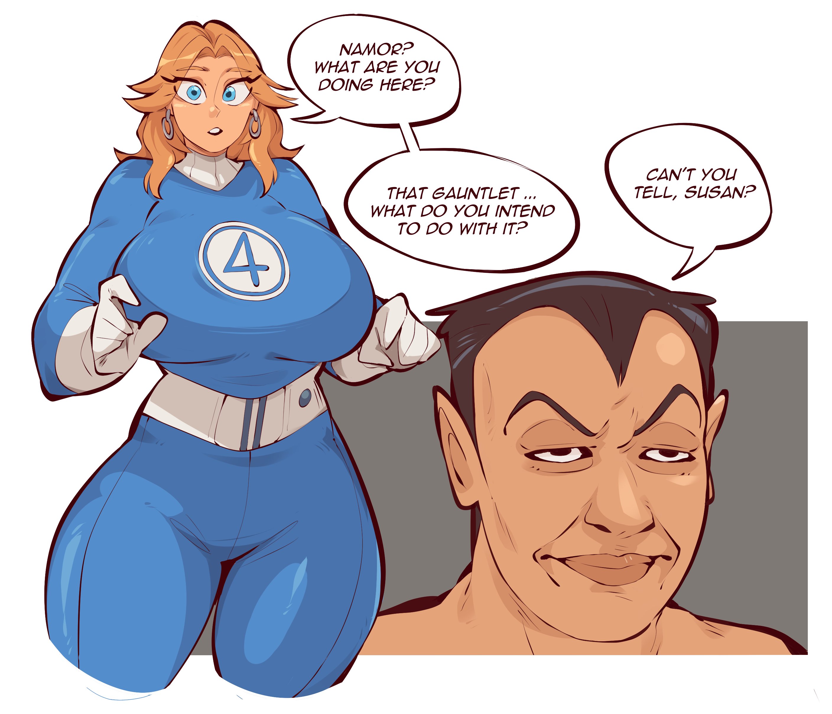 1boy, 1girls, fantastic four, fantastic four: first steps, female, invisible woman, invisible woman (first steps), invisible woman (marvel rivals), male, marvel, marvel comics, marvel rivals, namor mckenzie (sub-mariner), saucymojo, sub-mariner (marvel comics), tagme