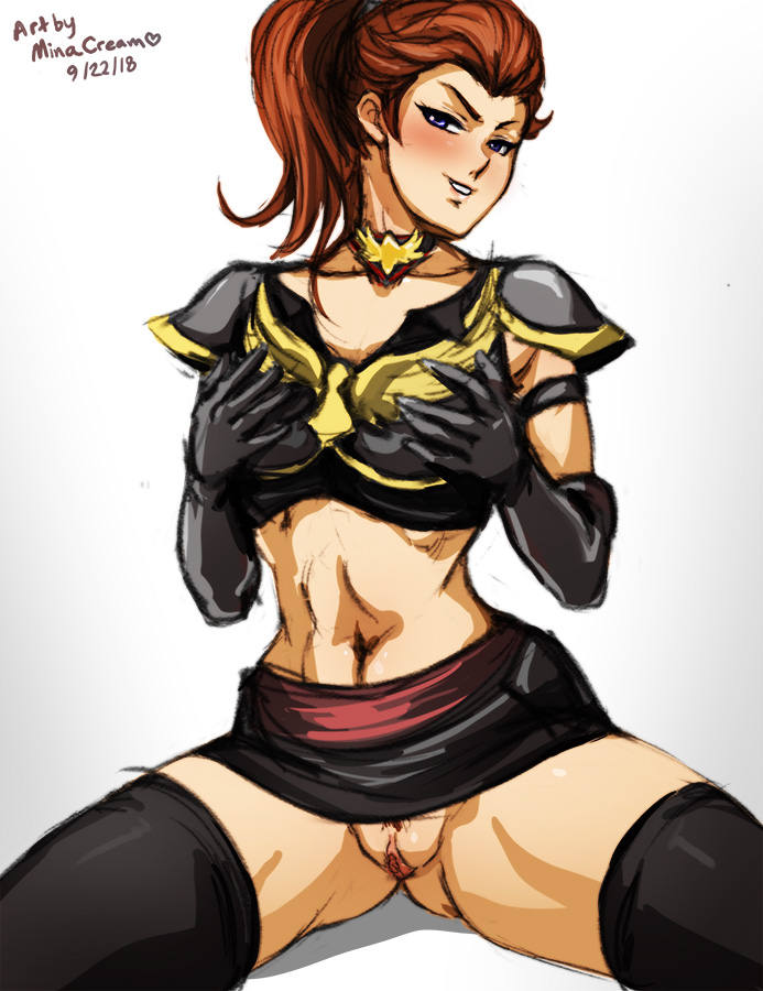 1girls, cardin winchester, clothing, exposed pussy, female, female only, hair, minacream, no panties, pussy, rule 63, rwby, skirt, solo