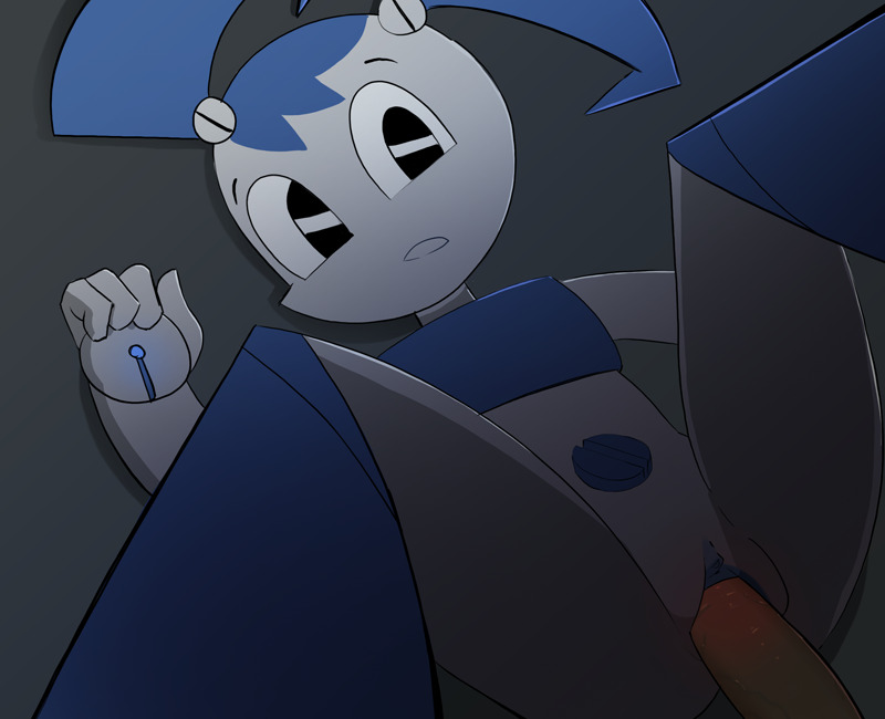 1boy, 1girls, blue hair, blue pussy, blue tank top, clitoris, flat chest, flat chested, fridge (artist), girl, jenny wakeman, my life as a teenage robot, penetration, penis, pussy, robot, robot girl, robot humanoid, sex, tank top, teen, teen girl, teenage, teenage girl, teenager, twintails, vagina, vaginal penetration, vaginal sex