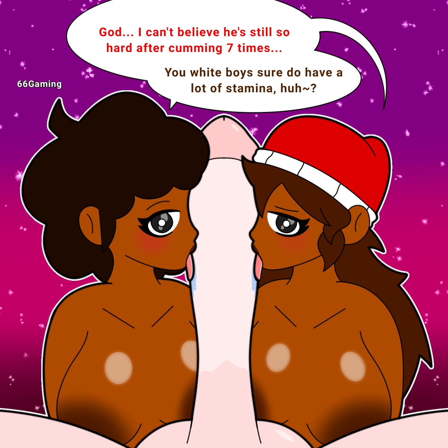 2d, 2d (artwork), 2d artwork, 2girls, 66gaming, afro, artist name, artist request, beanie, big balls, big breasts, big penis, black eyes, blowjob, boobs out, breasts, breasts out, brown hair, carol (bbpanzu), carol (friday night funkin), cock, cock worship, dark hair, dark skin, dark-skinned female, dialogue, digital art, digital drawing (artwork), digital media, digital media (artwork), ebony, female, female focus, ffm, ffm threesome, fnf, fnf mod, fnf mods, friday night funkin, friday night funkin lullaby, friday night funkin mod, girlfriend (friday night funkin), huge balls, huge breasts, huge cock, interracial, intersex, licking, licking penis, long hair, lullaby girlfriend (fnf redesign), lullaby girlfriend (fnf), mff, mff threesome, penis, point of view, pov, pov blowjob, pov eye contact, text, text bubble, threesome, tits out, viewer pov