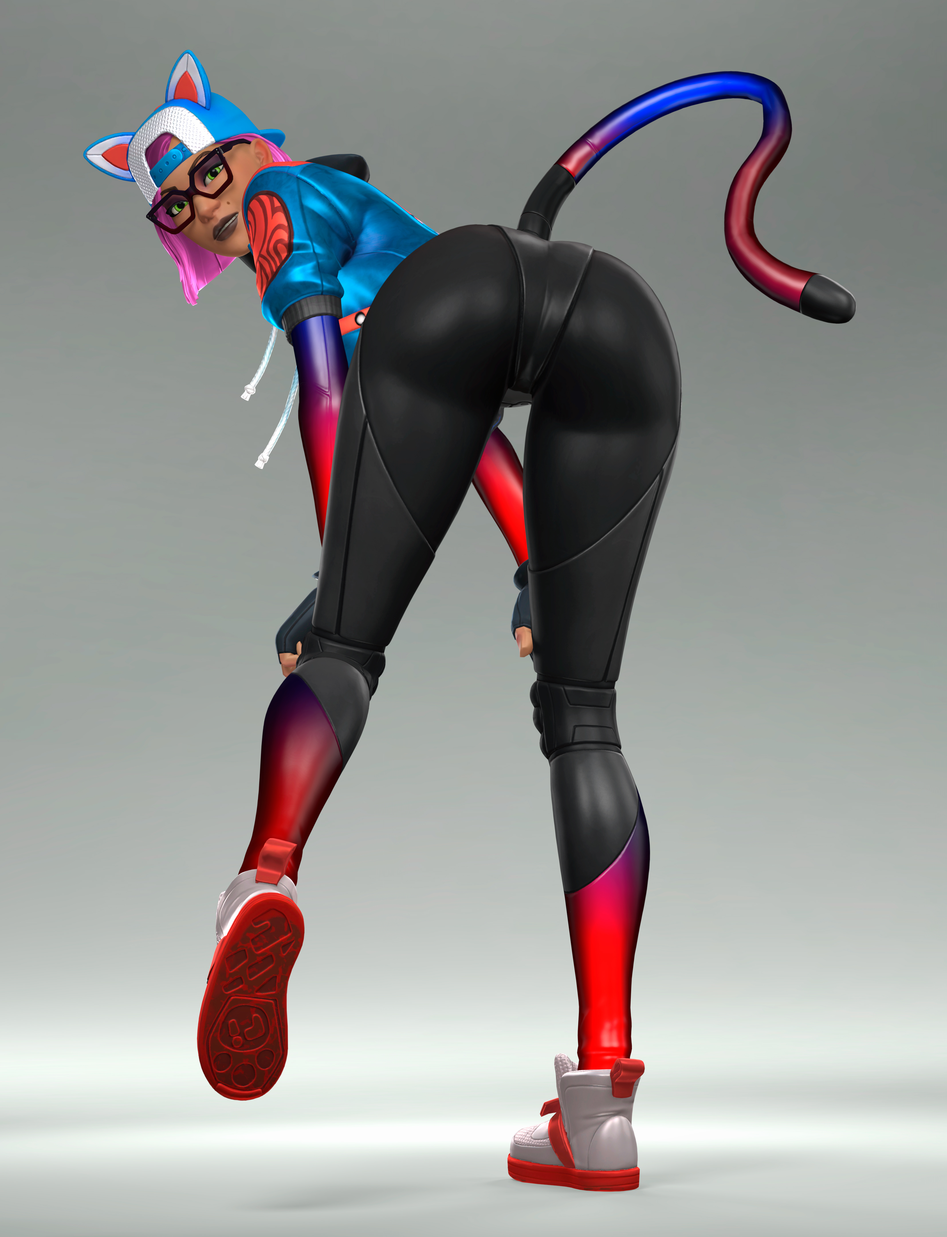 1girls, 3d, 3d (artwork), ass, big ass, female, female focus, female only, fortnite, lynx (fortnite), pinup, rescraft, source filmmaker, tagme, tight clothing