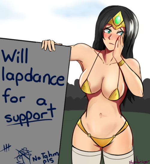 1girls areola_slip black_hair breasts green_eyes half_naked league_of_legends medium_breasts revealing_clothes riot_games sivir solo solo_female solo_focus stormbringer