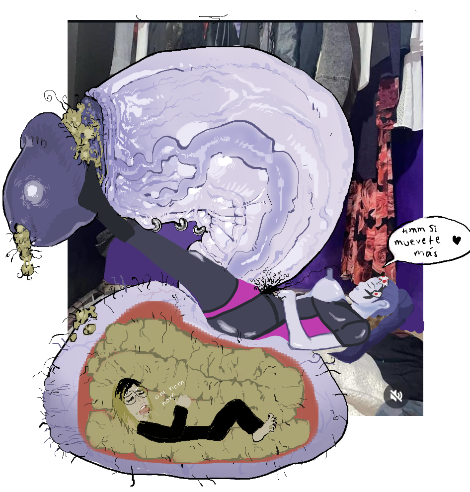 cock vore, cum logs, disgusting cum, female, futanari, hair on balls, huge balls, huge breasts, huge cock, hyper penis, inside balls, overwatch, pubic hair, purple skin, smegma, smegmafied cum, solid cum, vore, widowmaker, zapata