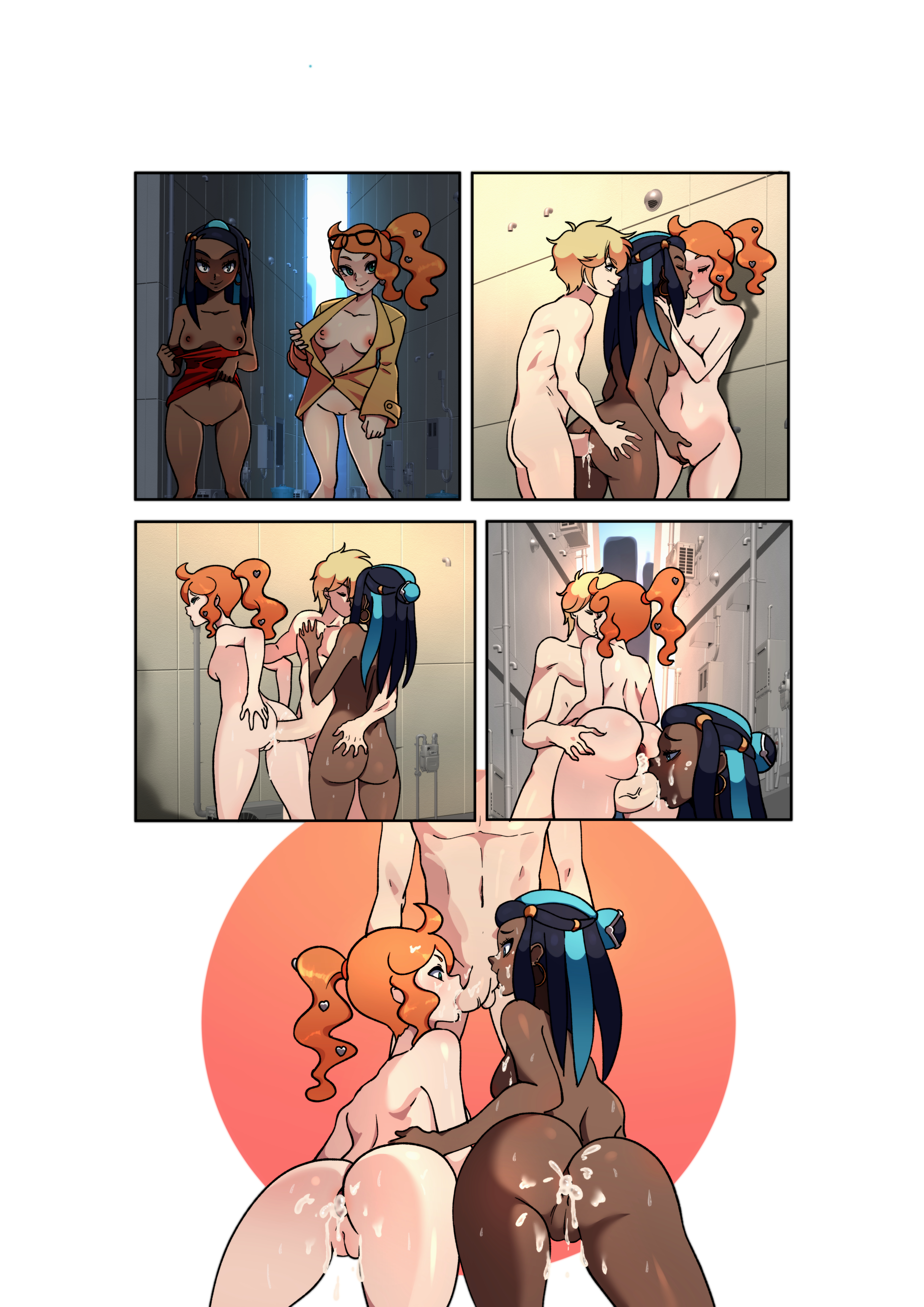 long hair, male, nessa (pokemon), pokemon, sonia (pokemon), tagme