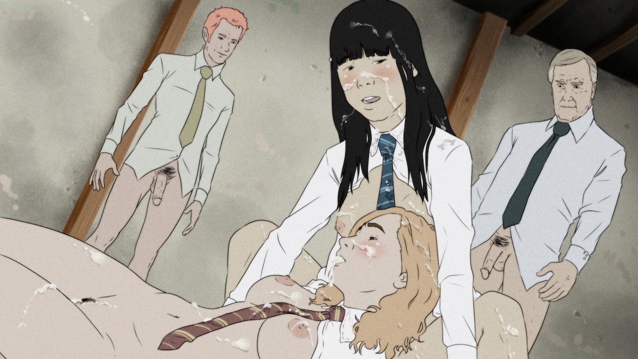 2boys, 2d, 2girls, age difference, bottomless, breasts, breasts out, cho chang, clothed, clothing, color, cornelius fudge, cum, cum in mouth, cum on breasts, cum on clothes, cum on face, cum on hair, cum on upper body, cumshot, dilf, eccentrix, female, ffmm foursome, foursome, gryffindor, gryffindor tie, harry potter, hermione granger, human, human only, human penetrated, human penetrating, intraspecies, light skin, light-skinned female, light-skinned male, male, mature, mature male, multiple girls, multiple males, multiple penises, no panties, old male, older male, open clothes, partially clothed, penis, percy weasley, pubic hair, ravenclaw, ravenclaw tie, sex, shirt, small breasts, straight, teenage female, teenager, temon, topwear, uncensored, uniform, witch (harry potter), young, younger female