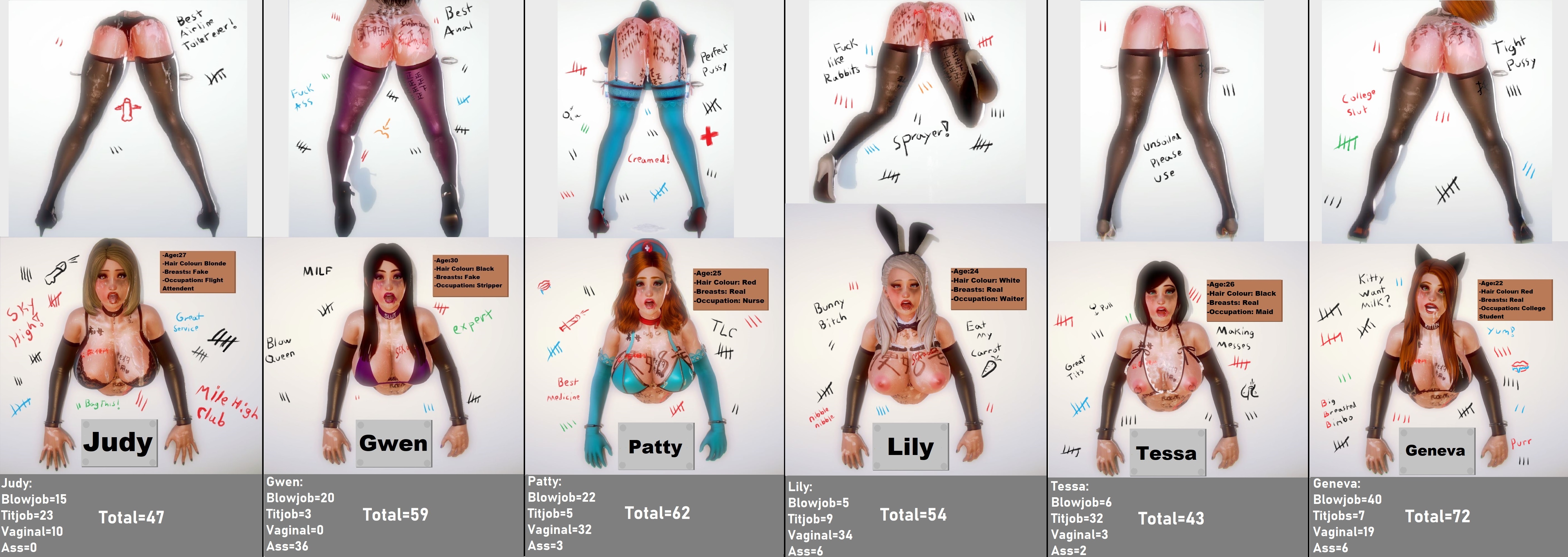 6+girls, 6girls, anal, bent over, body writing, bukkake, bunny ears, cat ears, cum in mouth, cum in pussy, facial, fellatio, female, glory hole, honey select, human toilet, male, multiple boys, multiple females, multiple girls, multiple males, oral, public, public use, pussy, stuck, stuck in wall, take your pick, tongue, tongue out