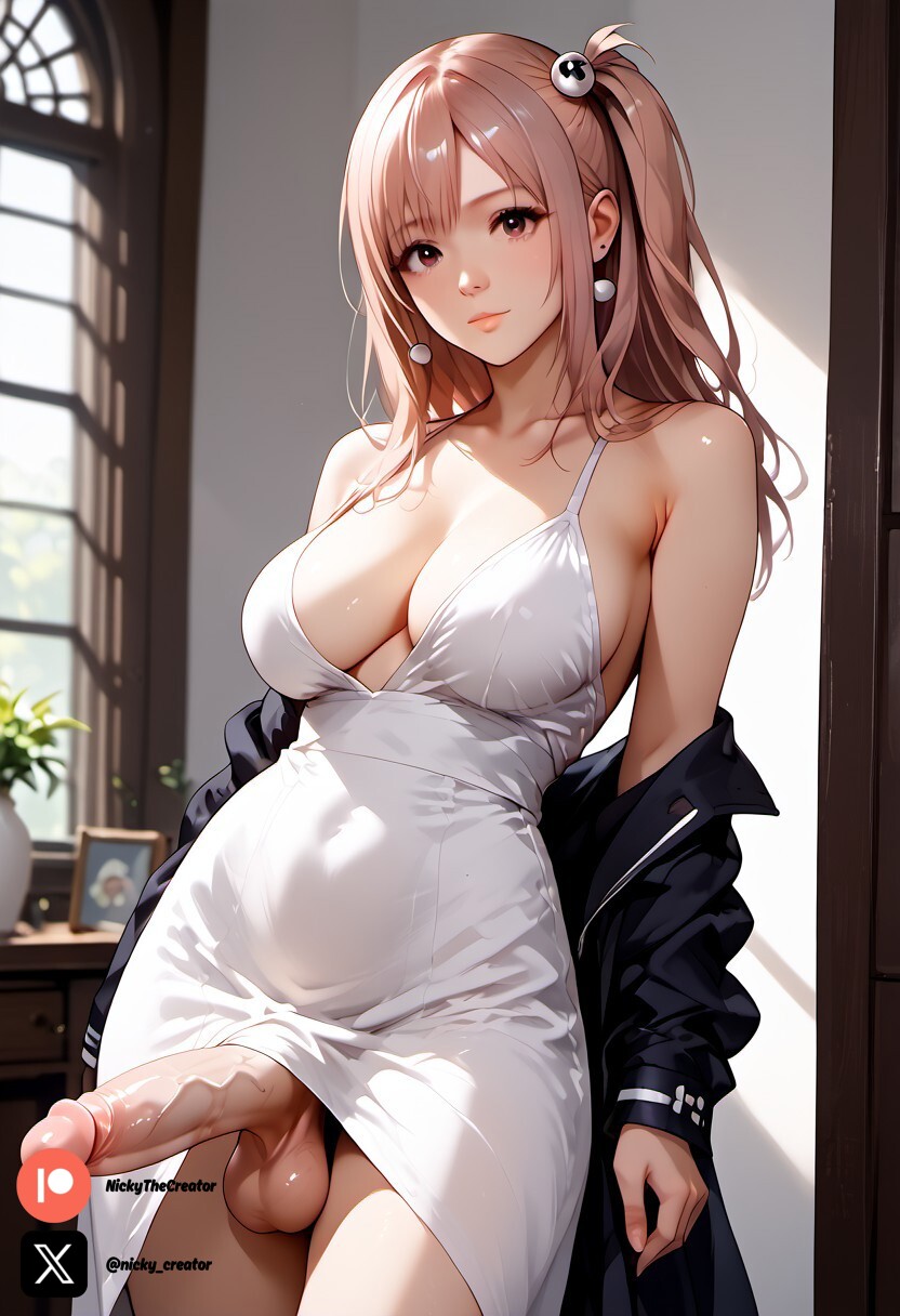 1futa ai_generated breasts cock colored dead_or_alive dick futa_only futanari futanari futanari/female hanoka light_skin light_skinned_futanari nickythecreator penis pink_eyes pink_hair sexy sexy_body sexy_pose testicles veiny_penis white_dress