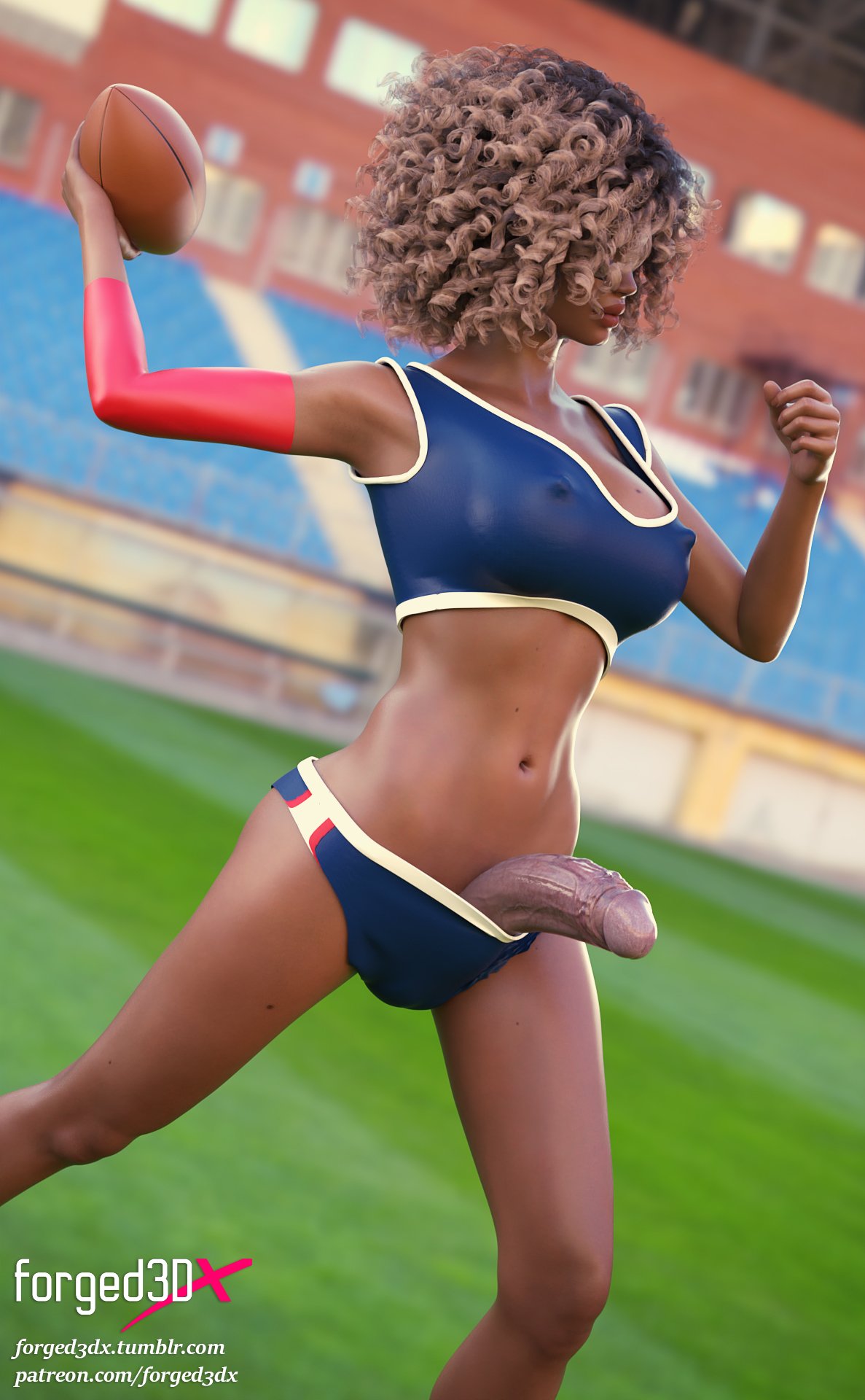1futa, 3d, balls, balls bulge, balls in panties, breasts, bulge, cleavage, curvy, dark skin, dark-skinned futa, dickgirl, erect nipples, erection, forged3dx, futa only, futanari, getting erect, huge cock, intersex, kefera (forged3dx), large breasts, large penis, nipple bulge, nipples, panties, panty bulge, penis, penis out, realistic, solo, solo futa, veiny penis