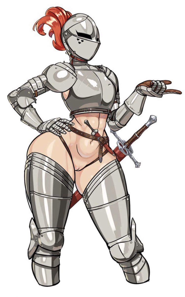 1girls abs armor bottomless breastplate breasts dagger female female_only gloves heart heart_cutout helmet kardia_of_rhodes knight longsword medieval_armour navel nisetanaqa original plate_armor pussy shiny shiny_skin simple_background skimpy_armor solo sword tagme thick_thighs thighhighs uncensored useless_armor weapon white_background wide_hips