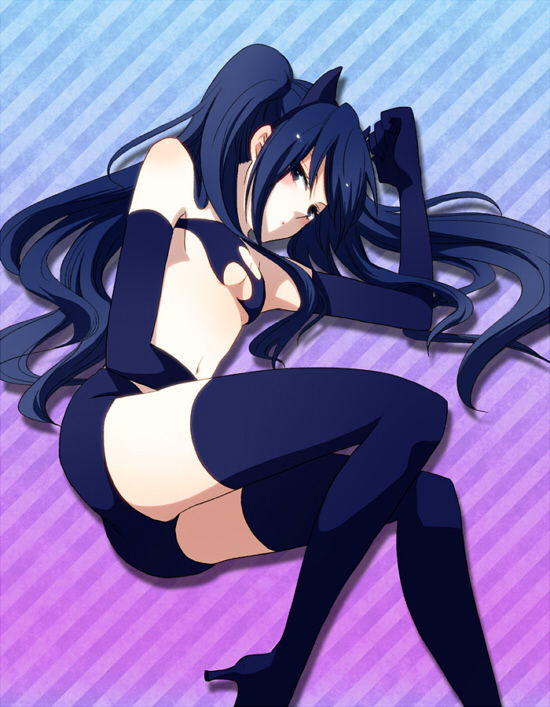 1girls, black eyes, blue eyes, blue hair, breasts, cleavage, devil horns, female, female only, gender transformation, genderswap, genderswap (mtf), gloves, heels, high heels, lingerie, long gloves, looking at viewer, naruto, naruto (series), naruto shippuden, rule 63, sasuke uchiha, sasuko, short shorts, shorts, small breasts, solo, solo focus, thighhighs, transformation, twintails