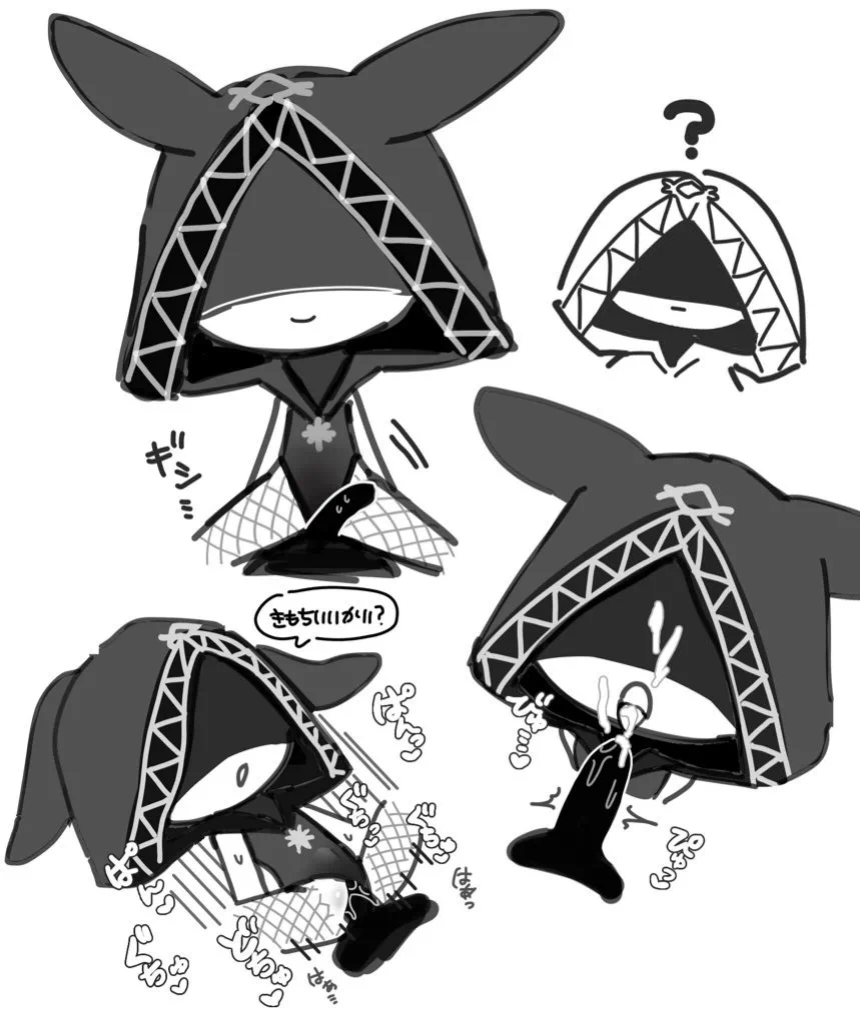 1boy, 1cuntboy, 1femboy, after oral, after orgasm, bunny costume, bunny ears, bunnysuit, cookie run, cookie run kingdom, cowboy position, cum, cum in mouth, cum on face, cuntboy, dark face, dialogue, fortune teller (cookierun), japanese text, monochrome, no color, no colour, pure vanilla cookie, sexy, sexy body, sexy pose, smile, smiling, smiling at viewer, solo, solo cuntboy, solo femboy, solo focus, solo male, star necklace, sticking out tongue, thrusting, thrusting into pussy, vagina, vaginal penetration, vaginal sex, vanussy, yu zu   za