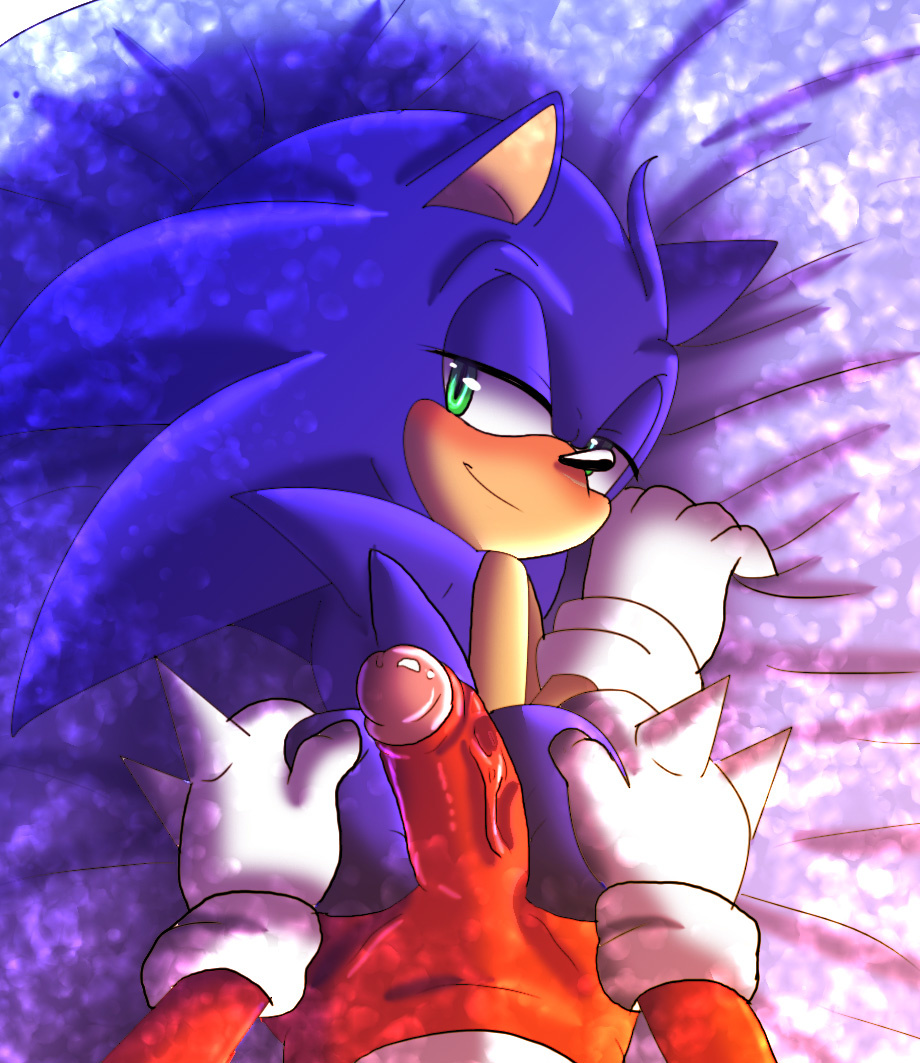 2019 angelofhapiness anthro ass bed black_nose blush clothing duo erection eulipotyphlan first_person_view gloves green_eyes half-closed_eyes hand_on_butt hedgehog hot_dogging humanoid_penis knuckles_the_echidna male male_only mammal mostly_nude penis sex smile sonic_(series) sonic_the_hedgehog sonknux video_games yaoi