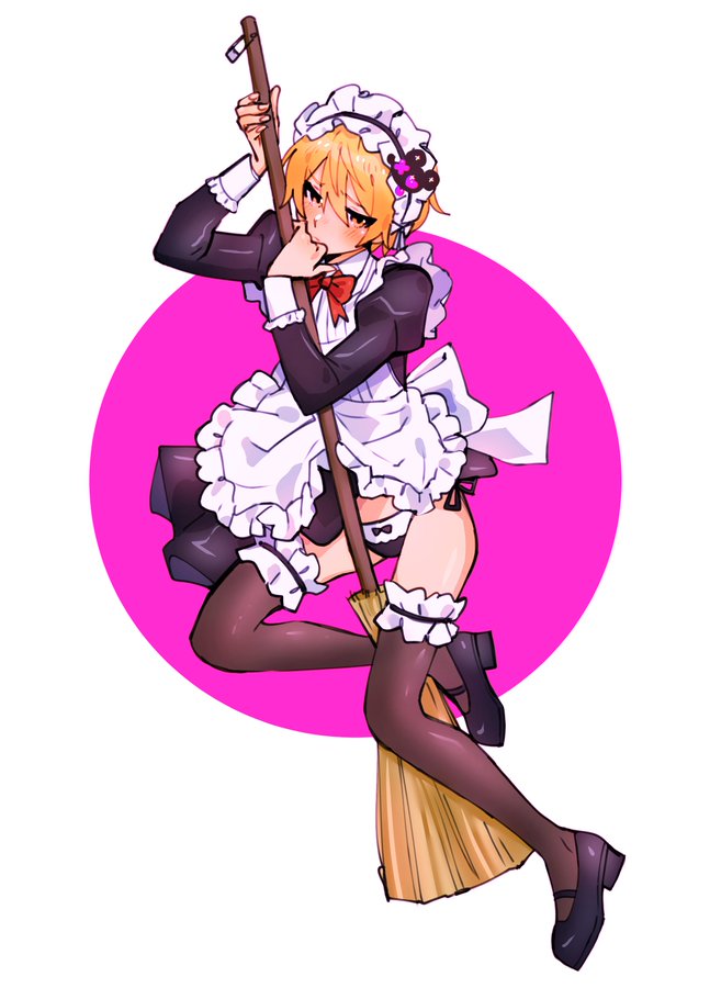 blush, domesticwolfaru, femboy, maid, male, male only, project sekai, tenma tsukasa
