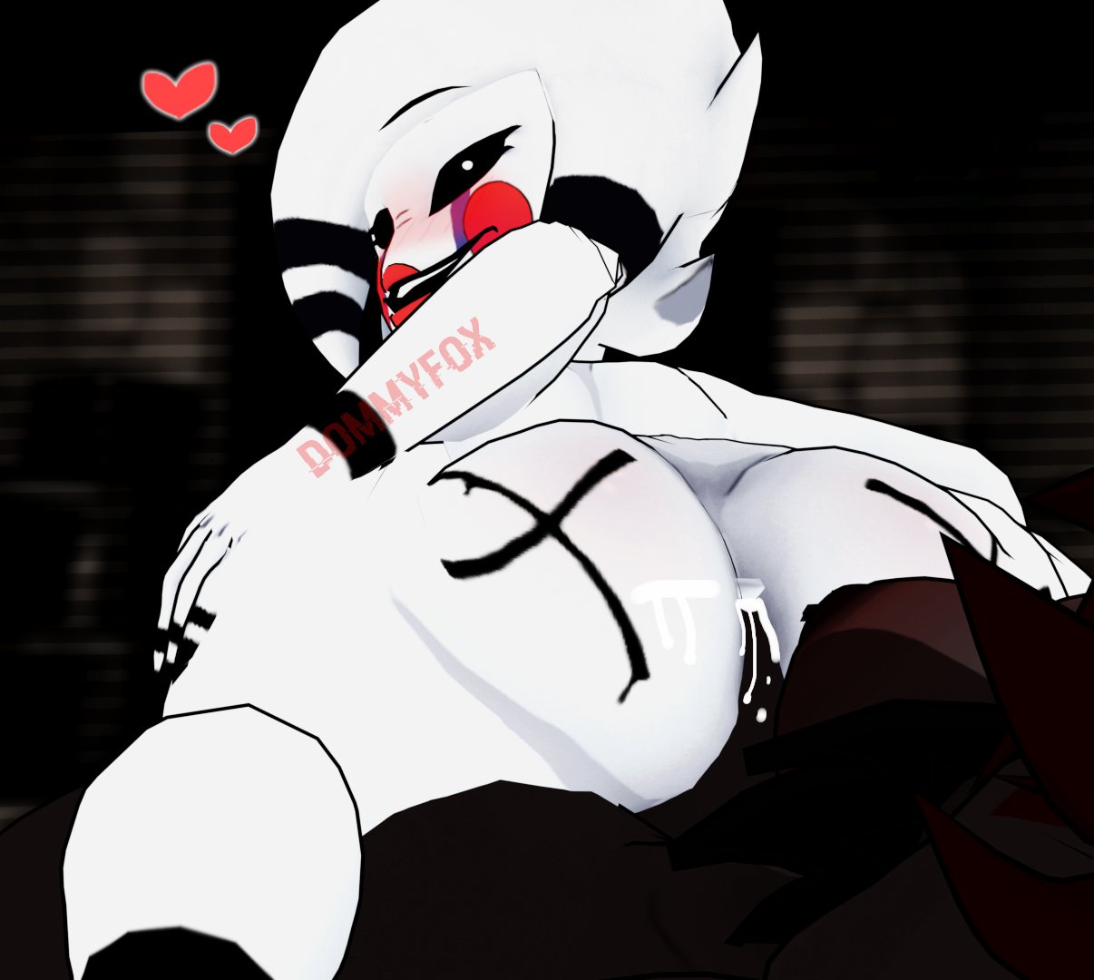 3d, after sex, ambiguous penetration, anthro, anthro on anthro, ass, big ass, big breasts, big penis, blush, breasts, cryptiacurves, cum in pussy, cum inside, fazclaire's nightclub, female, fexa, five nights at freddy's, fredina's nightclub, futa on female, futanari, hands on hips, heart, intersex, looking at partner, looking back, looking pleasured, marie (cally3d), notdommyfox, penis, puppet (fnaf), pussy, sex, sitting, sitting on lap, thick thighs, voluptuous