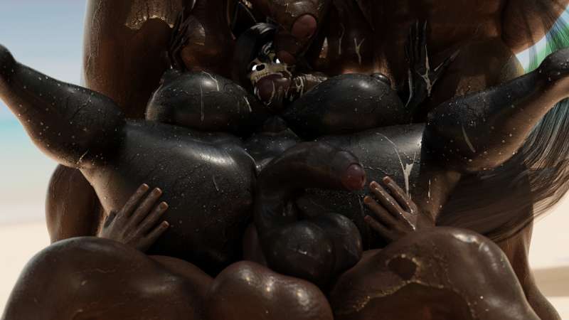 1futa, acacklinghyena, anthro, areolae, balls, beach, big balls, big breasts, big penis, breasts, dark skin, erection, foreskin, furry, futa focus, futanari, huge breasts, huge cock, human, humanoid penis, hung bottom, intersex, mal0, male, male on futa, nipples, nude, partial male, partially retracted foreskin, penetration, penis, retracted foreskin, rori-hyena, scp foundation, scp-1471, scp-1471-a, sex, smooth balls, smooth penis, uncircumcised