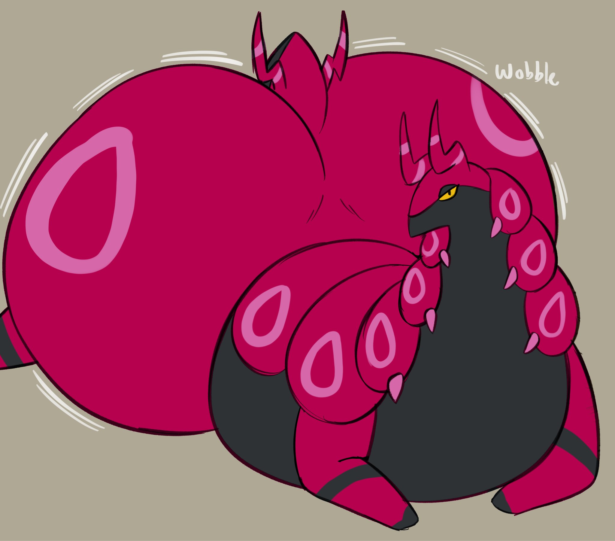 2025, all fours, ass, big ass, big butt, bubble butt, bug, feral, generation 5 pokemon, laying down, laying on stomach, megacoolbear (artist), plump, plump ass, plump butt, plump thighs, pokémon (species), pokemon, pokemon (species), red body, scolipede, tagme, thick, thick thighs, two-tone body, wide ass, wide hips, wide thighs, wobble, wobbling ass, yellow eyes