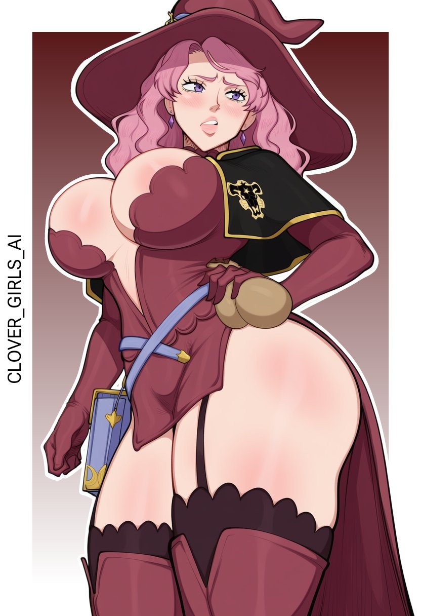 ai generated, big breasts, black clover, clover girls ai, female, milf, vanessa enoteca