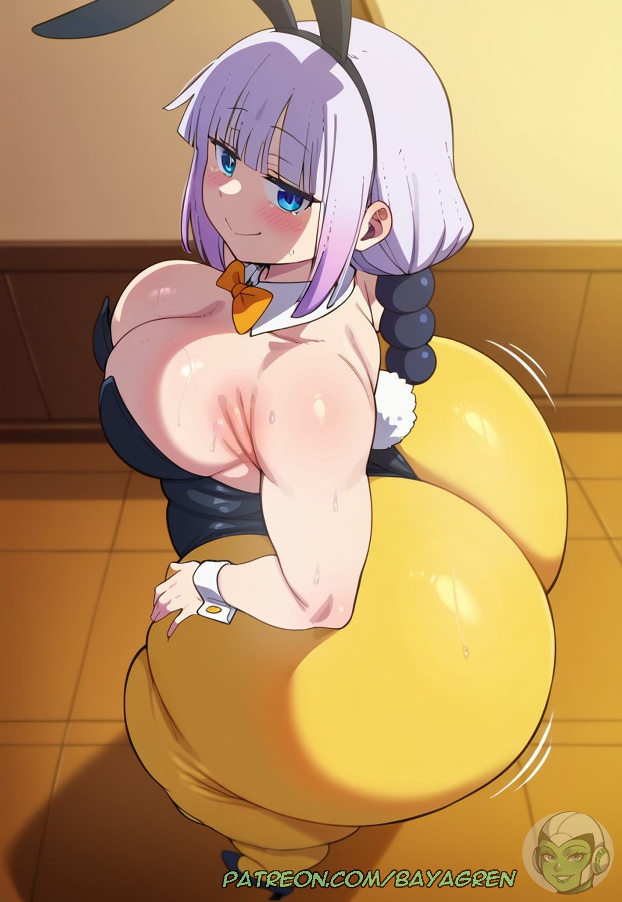 1girls, ai generated, bayagren, female, huge ass, hyper ass, kanna kamui, kobayashi-san chi no maidragon