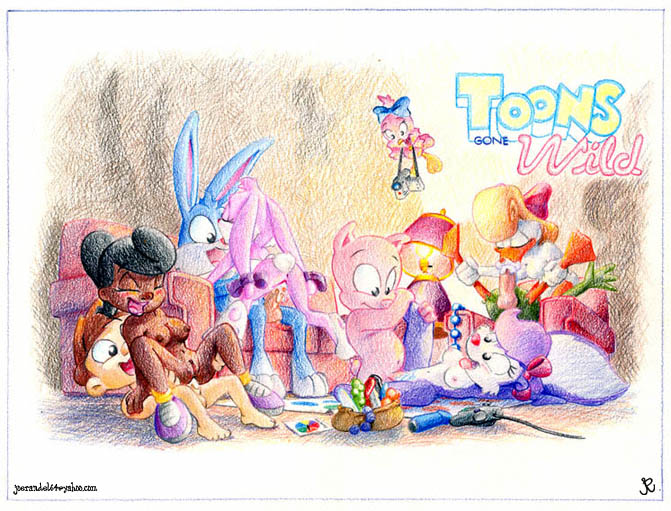 anthro babs_bunny buster_bunny duck female fifi_la_fume fur furry hamton_j_pig joe_randel male mammal mary_melody montana_max pig plucky_duck rabbit sex shirley_the_loon sketch skunk soft_feathers straight tagme tiny_toon_adventures uncensored warner_brothers