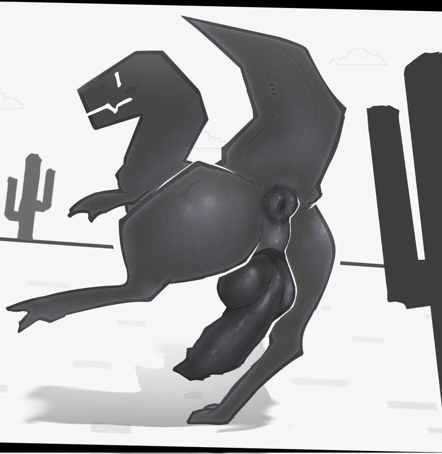 16cmtothemoon, dinosaur, dinosaur (google chrome), feral, gay, google, male, male only, non-human, non-human only, toony, tyrannosaurus, tyrannosaurus rex