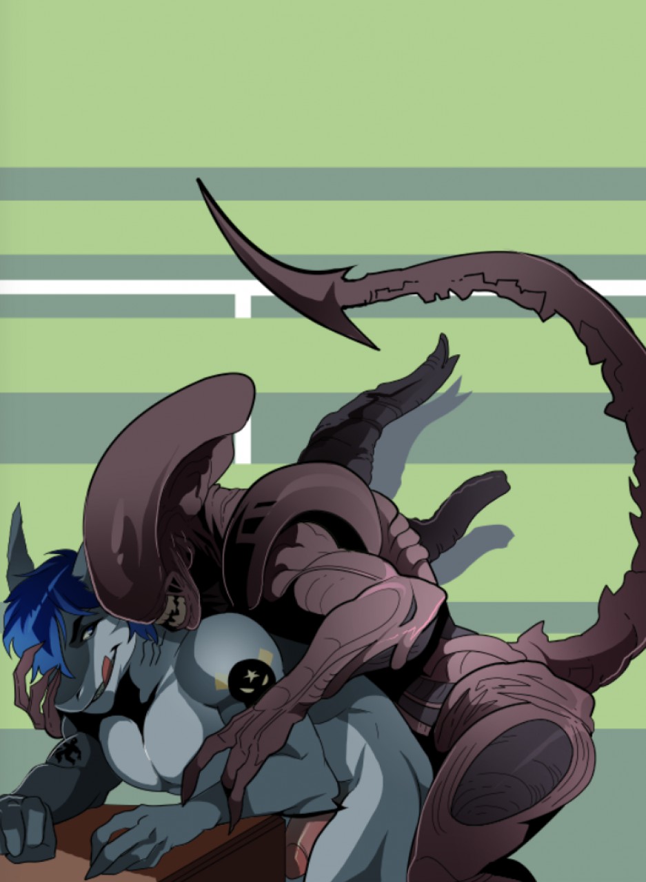 alien alien_(franchise) fish gay interspecies male male_xenomorph marine shark squarerootofdestiny xenomorph yaoi