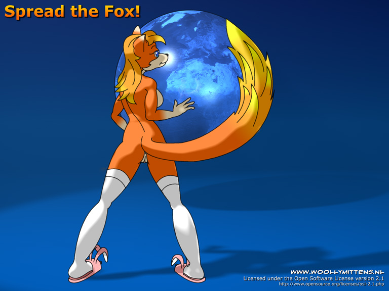 4:3 anthro ass canid canine earth female firefox fox mammal nude pose pussy solo