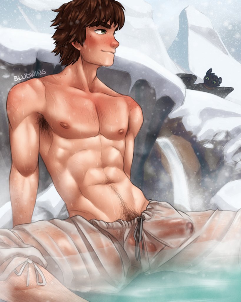 1boy, abs, armpit hair, balls, being watched, bludwing, brown hair, dreamworks, foreskin, freckled skin, freckles, gay, green eyes, hiccup horrendous haddock iii, how to train your dragon, human, male, male only, outdoors, pecs, penis, pubic hair, see-through, see-through swimsuit, solo focus, testicles, toned, toned male, toothless, topless, topless male, twink, uncircumcised, uncut, yaoi, young