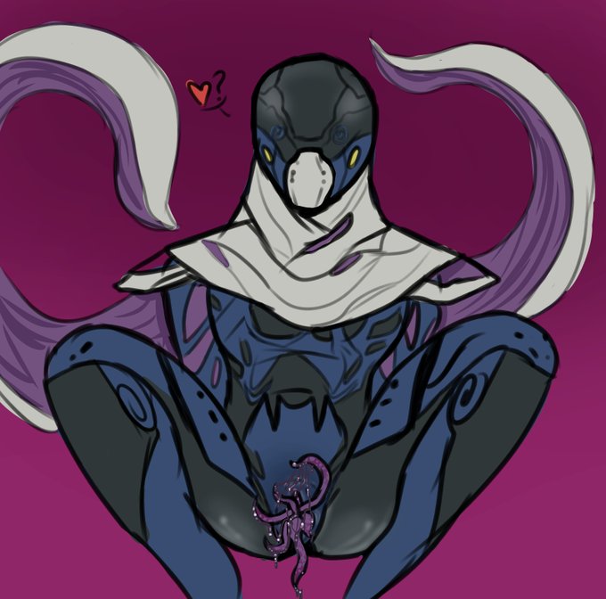 2d 2d_(artwork) drekartubegirl female heart robot tenno tentacle tentacle_sex warframe wisp_(warframe)