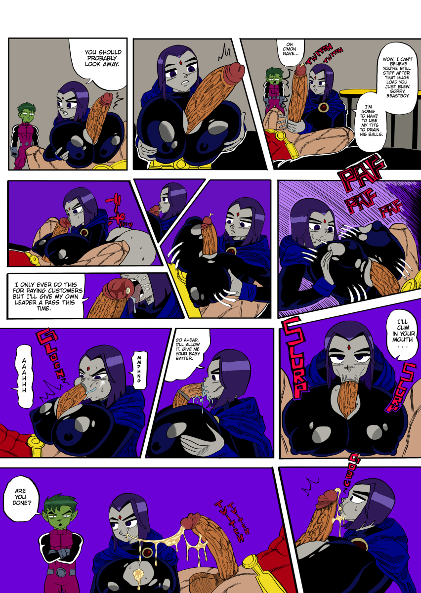 angry, beast boy, big breasts, big penis, blowjob, breasts, cheating, cheating girlfriend, cloak, clothing, comic, cucked by friend, cuckold, cum, cum in mouth, cum inside, cum on breasts, cum on face, dc, dc comics, dialogue, dick grayson, doompypomp, erection, fellatio, female, garfield logan, goth, huge breasts, huge cock, large breasts, male, motion lines, muscular, muscular male, netorare, ntr, oral, outercourse, outerwear, paizuri, paizuri under clothes, penis, rachel roth, raven (dc), ripped clothing, robin (dc), robin (dick grayson), straight, teen titans, twitching