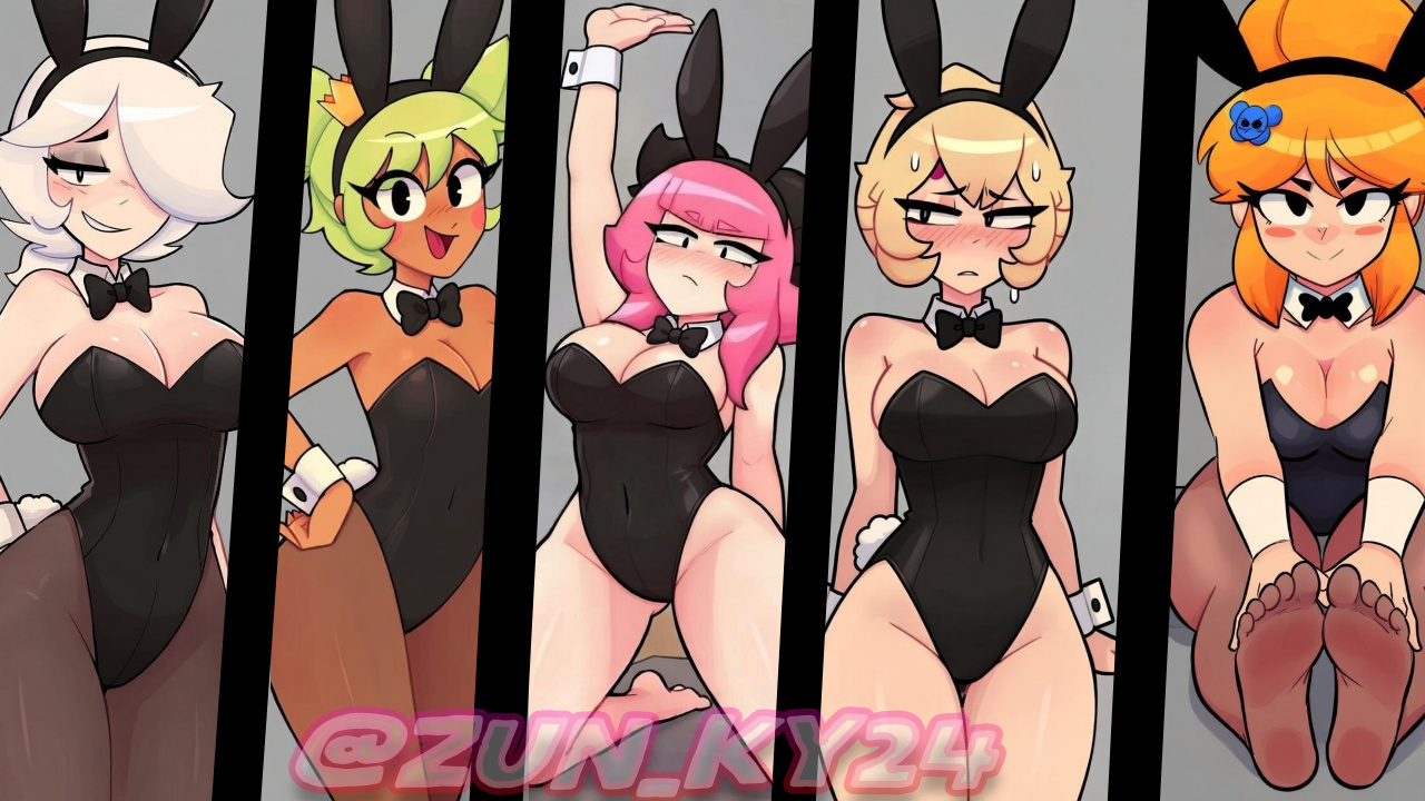 ai generated, brawl stars, breasts, charlie (brawl stars), colette (brawl stars), mandy (brawl stars), melodie (brawl stars), piper (brawl stars)