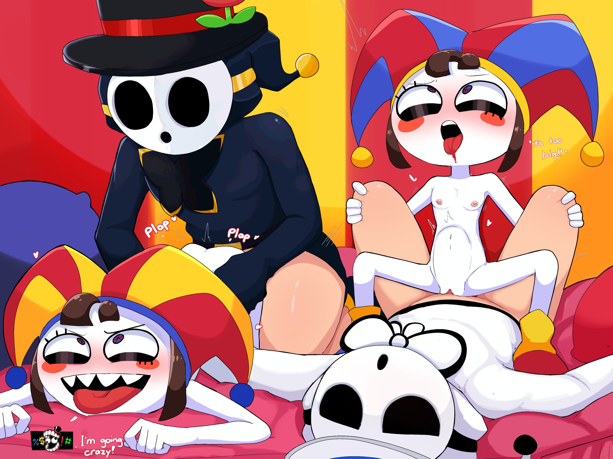 2boys, 2boys2girls, 2girls, 2girls2boys, anti groove, cowgirl position, cowgirl sex, doggy position, doggy style, doggy style position, doggy style sex, doggystyle, doggystyle position, evil pomni (tadc), evil pomni (the amazing digital circus), female, hex doodles, male, nude, penetration, pomni, pomni (tadc), pomni (the amazing digital circus), sex, shy guy, straight, the amazing digital circus, top-down bottom-up, vaginal penetration