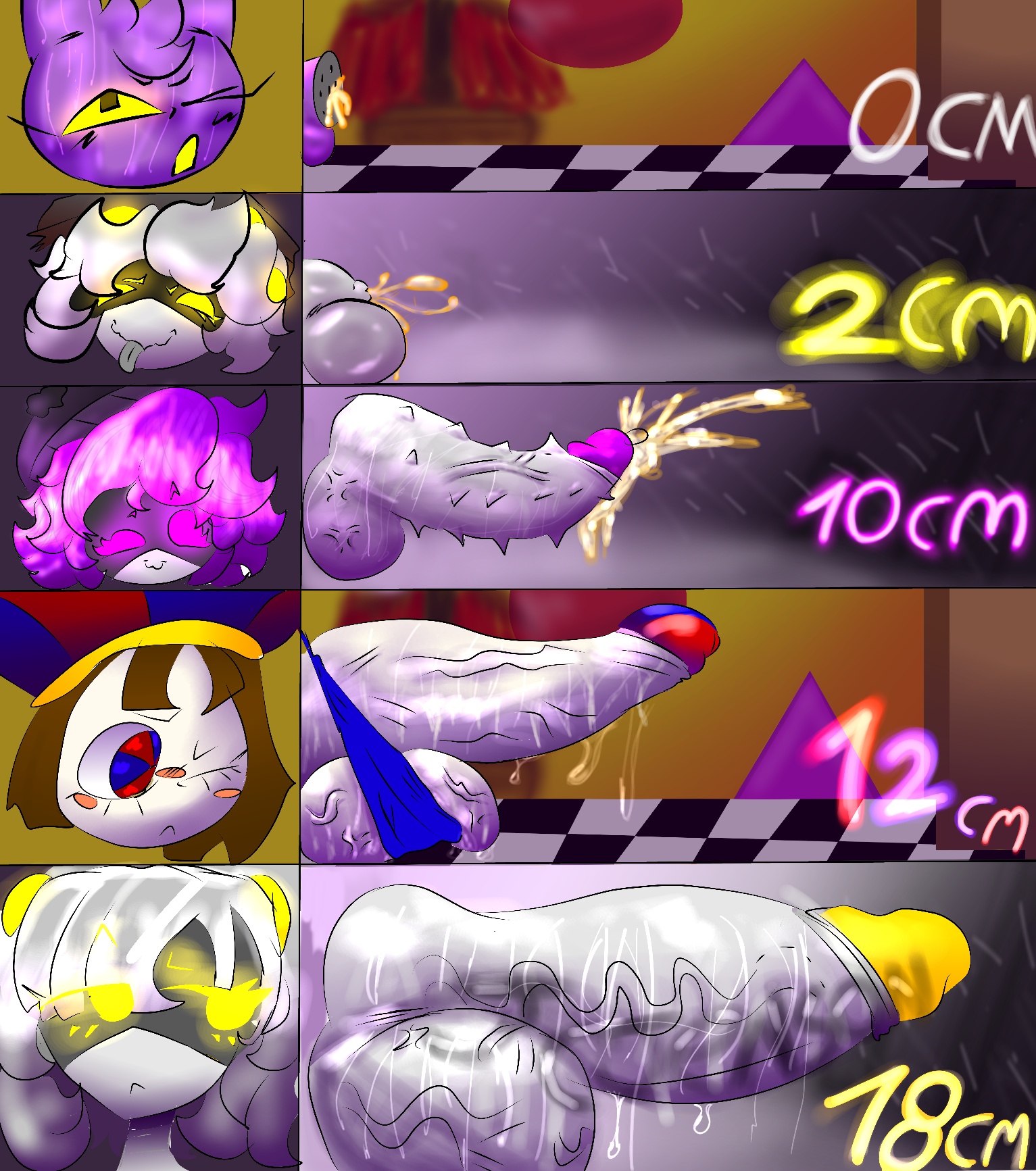 2boys, 3futas, chastity cage, femboy, futanari, glitch productions, j (murder drones), j nsfw, jax (the amazing digital circus), measurements, murder drones, n (murder drones), penis size chart, penis size comparison, penis size difference, pomni (the amazing digital circus), small penis, smooyt, the amazing digital circus, uzi (murder drones)