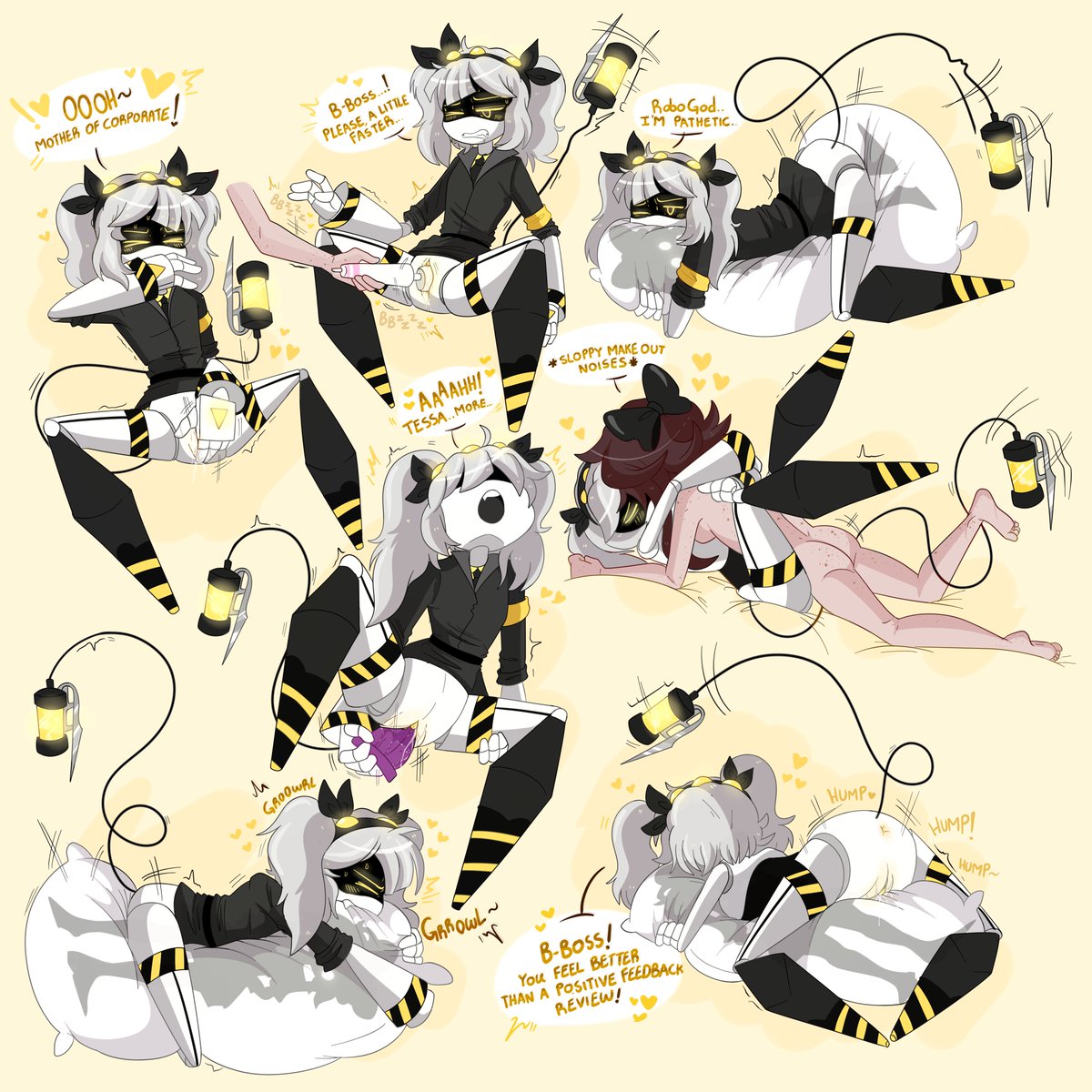 2girls, anus, dildo, female, female only, j (murder drones), jesterjerk, lesbian sex, murder drones, murder drones x humans, pillow, pillow bite, pillow humping, sex, tessa elliot, yuri