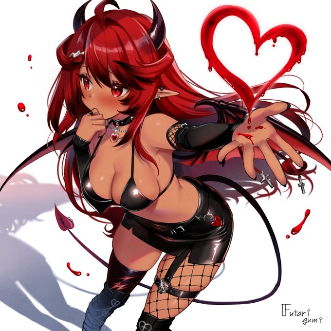 1girls, 2026, big ass, big boobies, big breasts, big butt, big nipples, big thighs, blush, confessing, confession, cute, cute face, cypress (vtuber), demon, demon girl, demon horns, demon tail, demon wings, demonic, embarrassed, female, fishnets, heart, horn, horns, hot, looking away, red eyes, red hair, revealing, revealing breasts, revealing clothes, revealing outfit, succubi, succubus, succubus horns, succubus tail, succubus wings, tagme, vtuber, wings