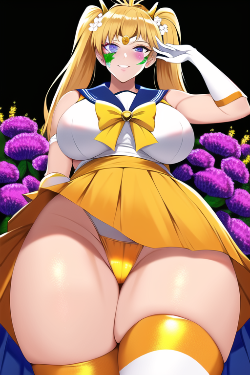 ai_generated bishoujo_senshi_sailor_moon clothing dan16369336 female kodansha large_breasts panties sailor_venus skirt stockings tagme twitter_link