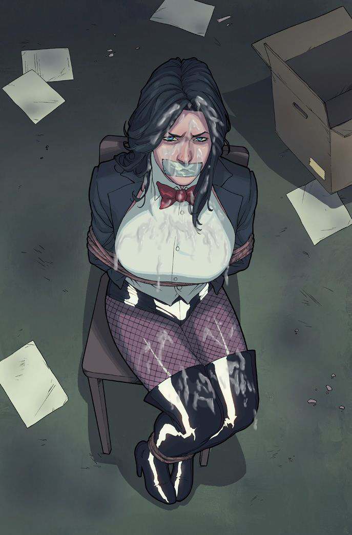 after rape, bondage, boots, bound, bukkake, crying, cum, cum on face, cum on hair, dc, dc comics, edit, facial, female, kidnapped, looking at viewer, pov, tied up, zatanna