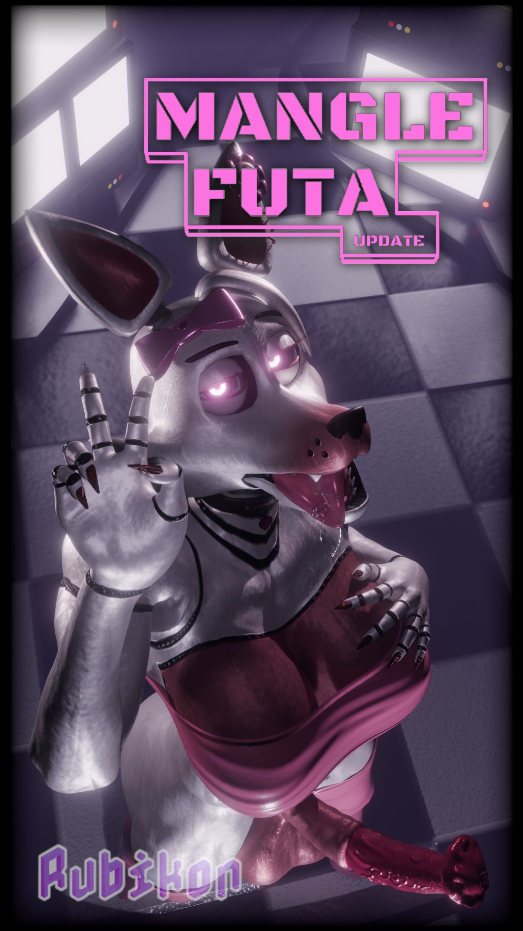 1futa, 3d, big ass, big breasts, breasts, bust, busty, chest, curvaceous, curvy, curvy figure, dickgirl, five nights at freddy's, fox, fox futa, fox humanoid, futanari, hips, hourglass figure, huge ass, huge breasts, humanoid, intersex, large ass, large breasts, legs, mangle (fnaf), mangle (rubikon), mature, mature futa, rubikon (artist), scottgames, slim waist, solo, thick, thick hips, thick legs, thick thighs, thighs, voluptuous, voluptuous futa, waist, wide hips