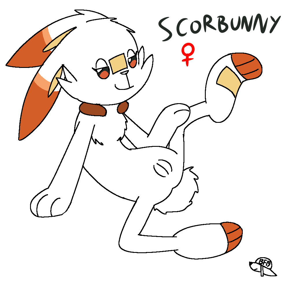 battle_fennec battle_fennec_(artist) female fur furry furry_only lagomorph mammal nintendo pokémon_(species) pokemon pokemon_ss pussy scorbunny solo video_games