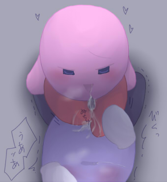 blue_body cum cum_in_mouth duo foot_job gray_feet hearts_around_head irugan kirby kirby_(series) male_on_male meta_knight pink_body red_feet submissive_male waddling_head yaoi