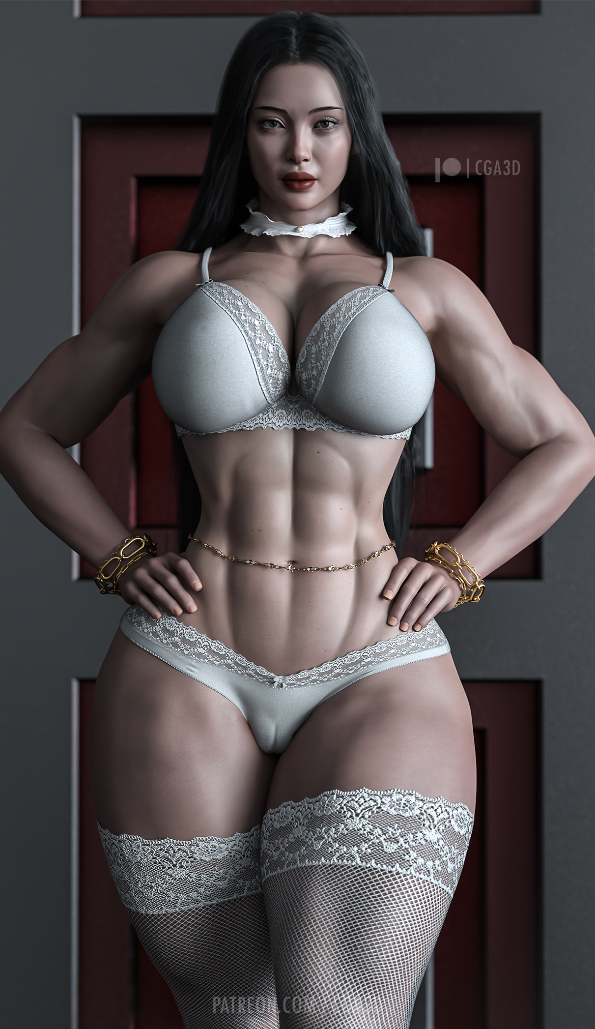 1girls, 3d, 3d (artwork), abs, amazon, amazonian, asian, asian female, ass, big ass, big breasts, big butt, black hair, bra, breasts, bubble ass, bubble butt, busty, cga3d, curvaceous, curvy, curvy female, curvy figure, daz studio, daz3d, erotichris, female, female only, hourglass figure, huge ass, huge breasts, kana (cga3d), large breasts, lingerie, muscular, muscular female, original, original character, panties, solo, thick, thick ass, thick thighs, voluptuous, voluptuous female, wide hips