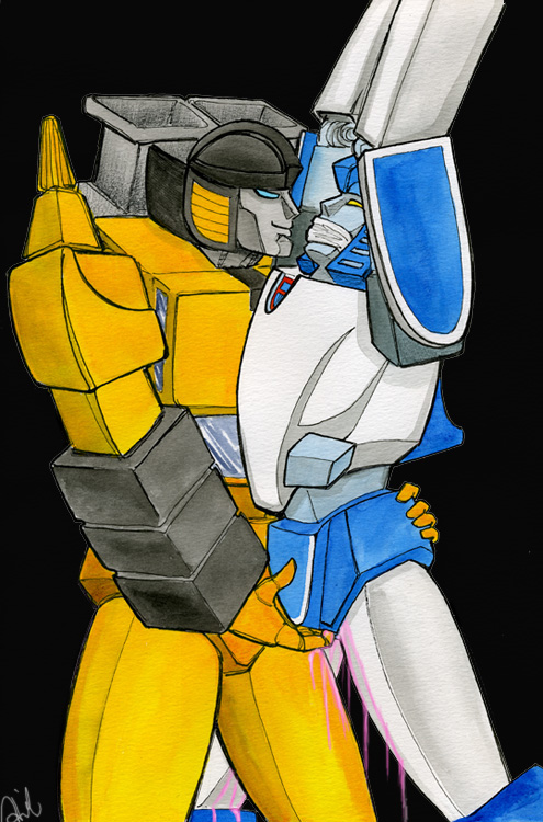 gay mirage_(transformers) sunstreaker tagme transformers